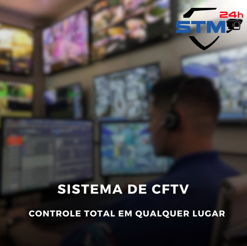 Sala de monitoramento STM com sistema de CFTV em tempo real